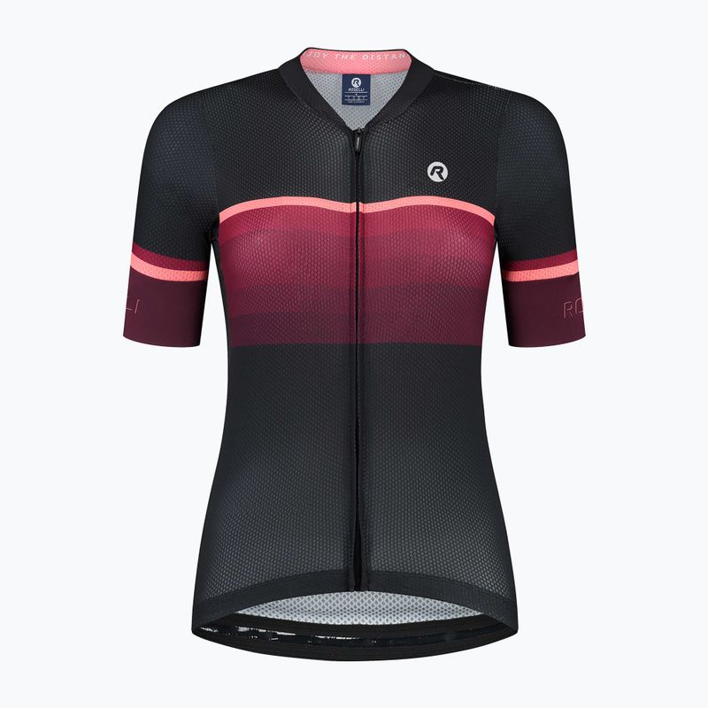 Dámsky cyklistický dres Rogelli Impress II burgundy/coral/black 3