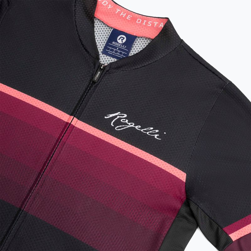 Dámsky cyklistický dres Rogelli Impress II burgundy/coral/black 5