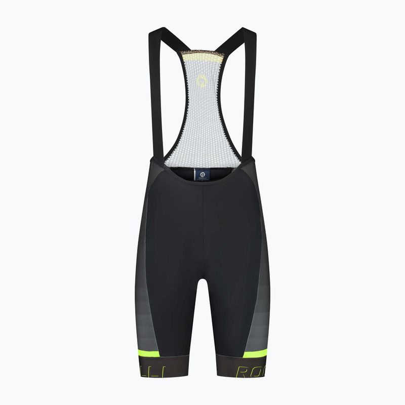 Cyklistické šortky pánske    Rogelli Hero II Bib Short yellow/grey/black 3