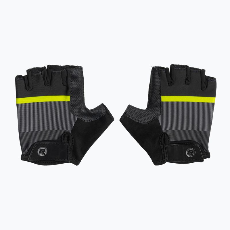 Rogelli Hero II pánske cyklistické rukavice black/fluor/grey 2