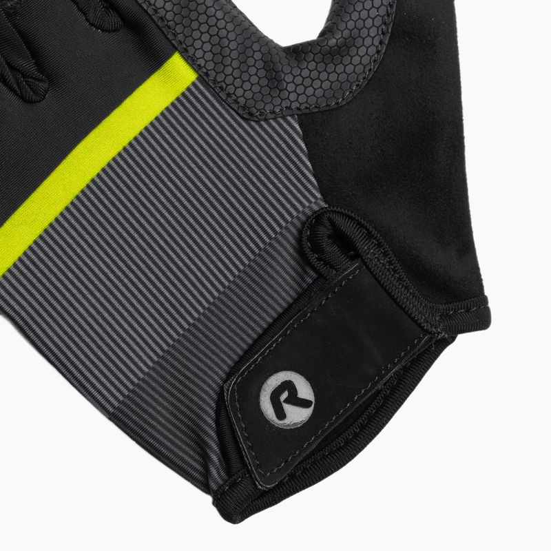 Rogelli Hero II pánske cyklistické rukavice black/fluor/grey 4
