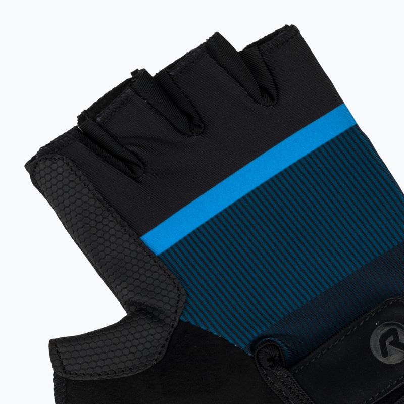 Rogelli Hero II pánske cyklistické rukavice black/blue 4