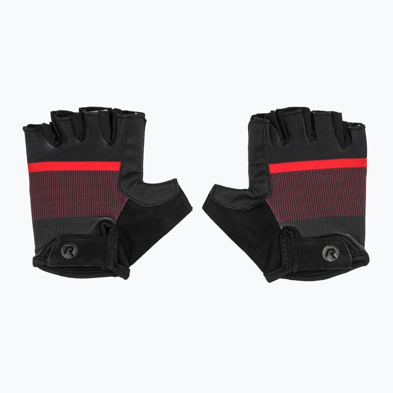 Rogelli Hero II pánske cyklistické rukavice black/red/bordeaux 2