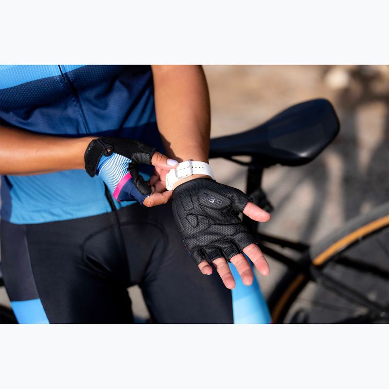 Dámske cyklistické rukavice Rogelli Impress II W blue/pink/black 4