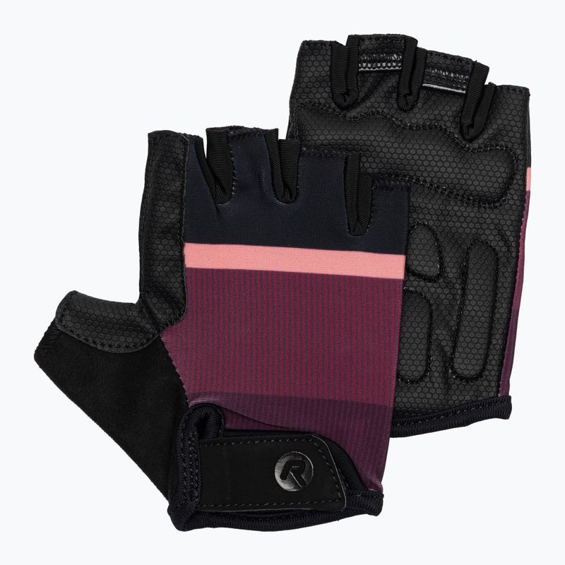 Cyklistické rukavice dámske  Rogelli Impress II burgundy/coral/black
