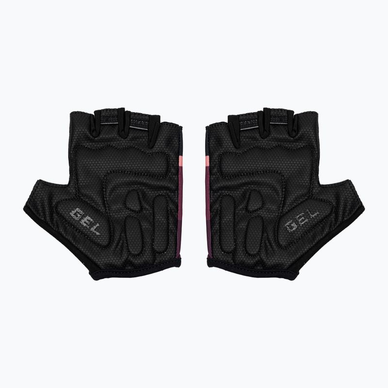 Cyklistické rukavice dámske  Rogelli Impress II burgundy/coral/black 3