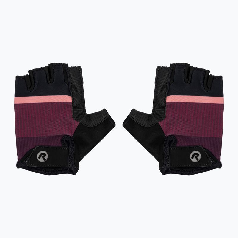 Cyklistické rukavice dámske  Rogelli Impress II burgundy/coral/black 4