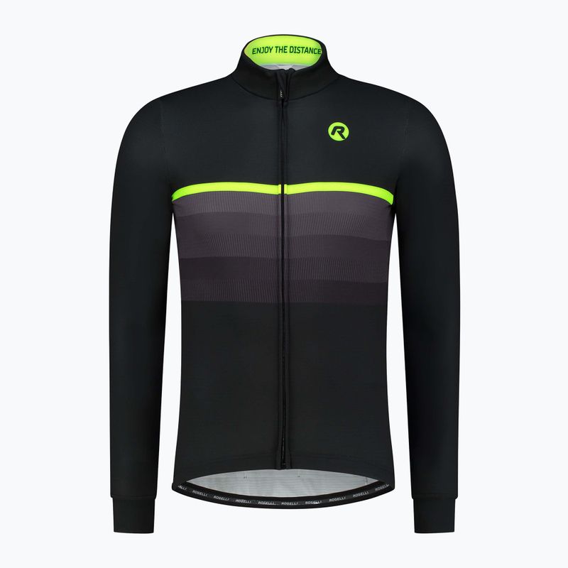 Pánsky cyklistický Longsleeve Rogelli Hero II black/fluor 5