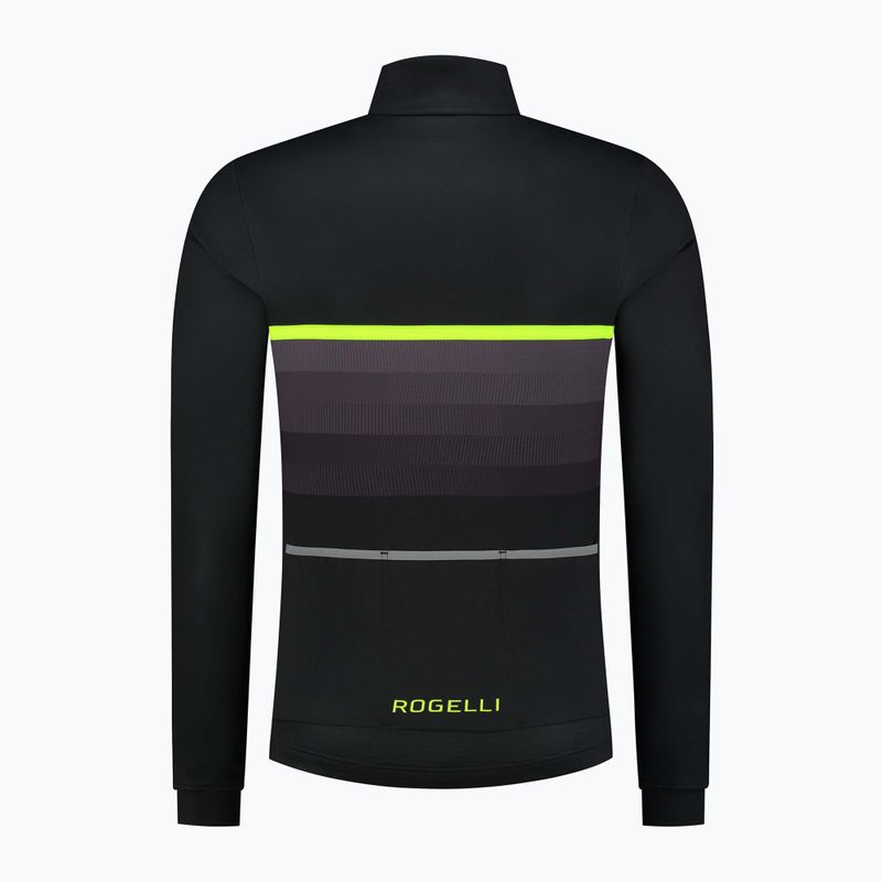 Pánsky cyklistický Longsleeve Rogelli Hero II black/fluor 6