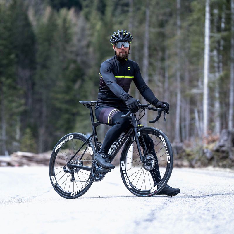 Pánsky cyklistický Longsleeve Rogelli Hero II black/fluor 9