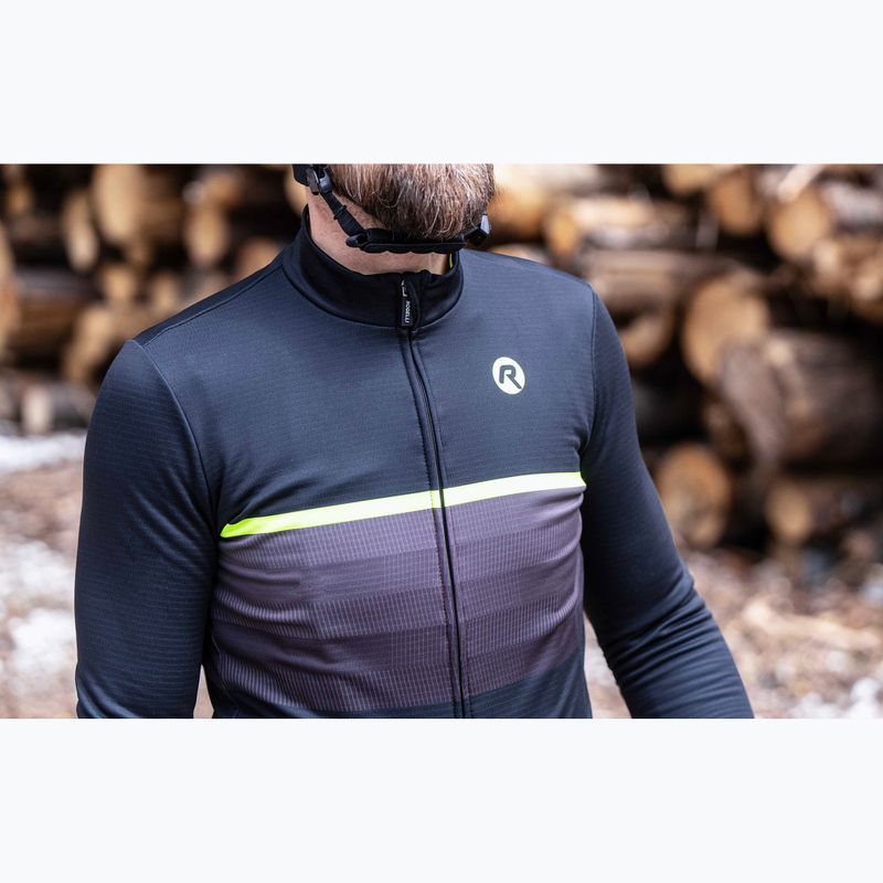 Pánsky cyklistický Longsleeve Rogelli Hero II black/fluor 11