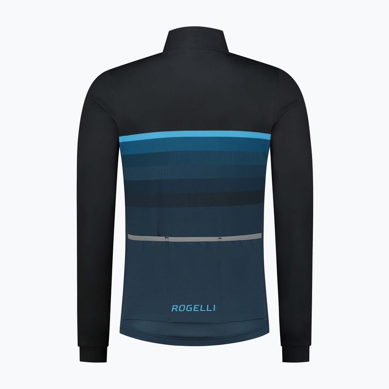 Pánske cyklistické tričko s dlhým rukávom Rogelli Hero II black/blue 5