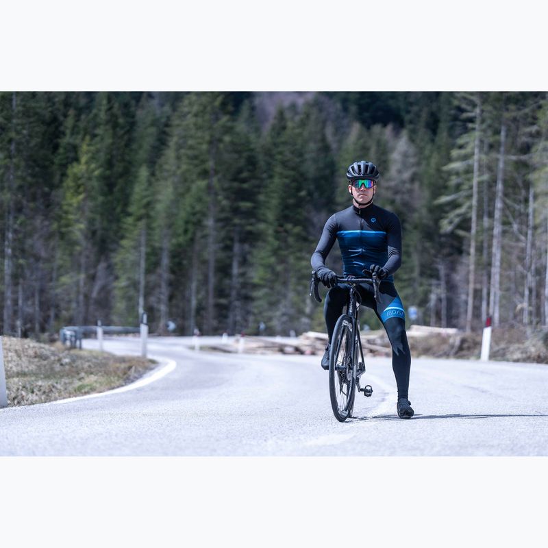 Pánske cyklistické tričko s dlhým rukávom Rogelli Hero II black/blue 7