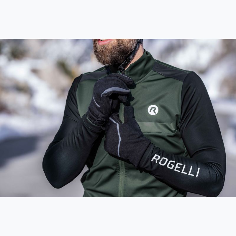 Pánske cyklistické rukavice Rogelli  Apex Winter Windproof čierne 4