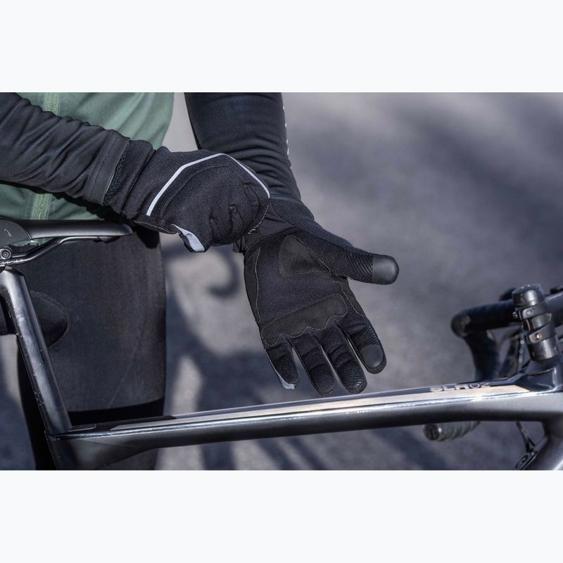 Pánske cyklistické rukavice Rogelli  Apex Winter Windproof čierne 6