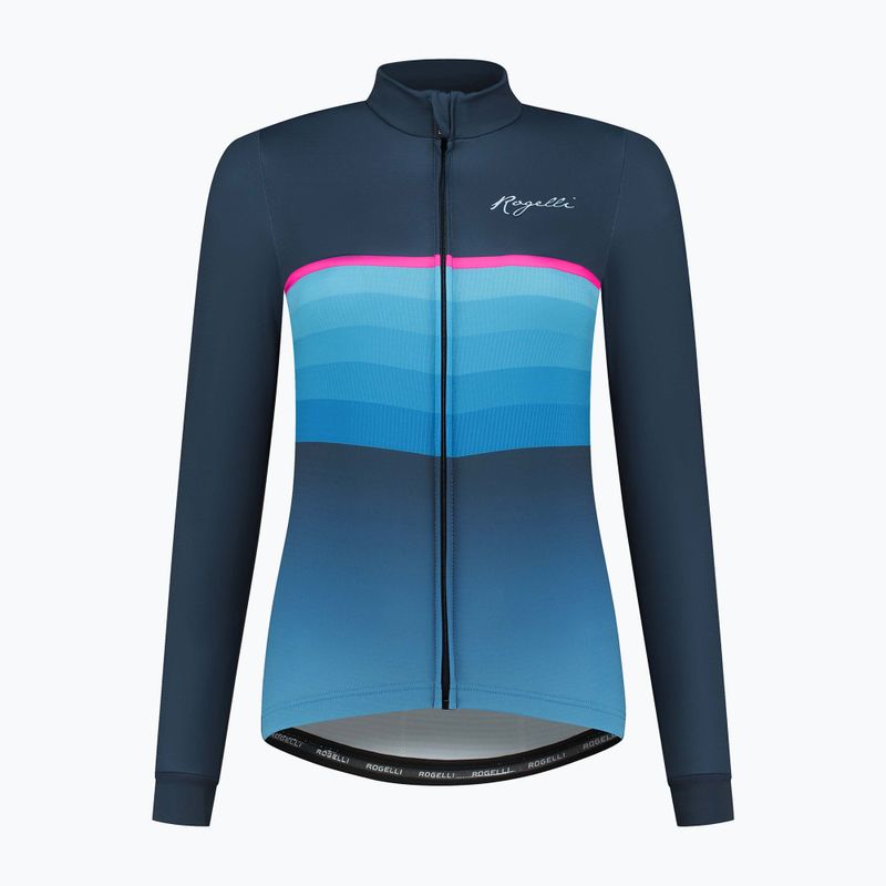 Dámske cyklistické tričko s dlhým rukávom Rogelli Impress II blue / pink 5