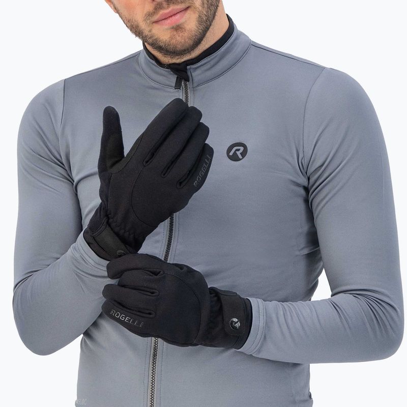 Pánske cyklistické rukavice Rogelli Core II Winter Windproof čierne 2