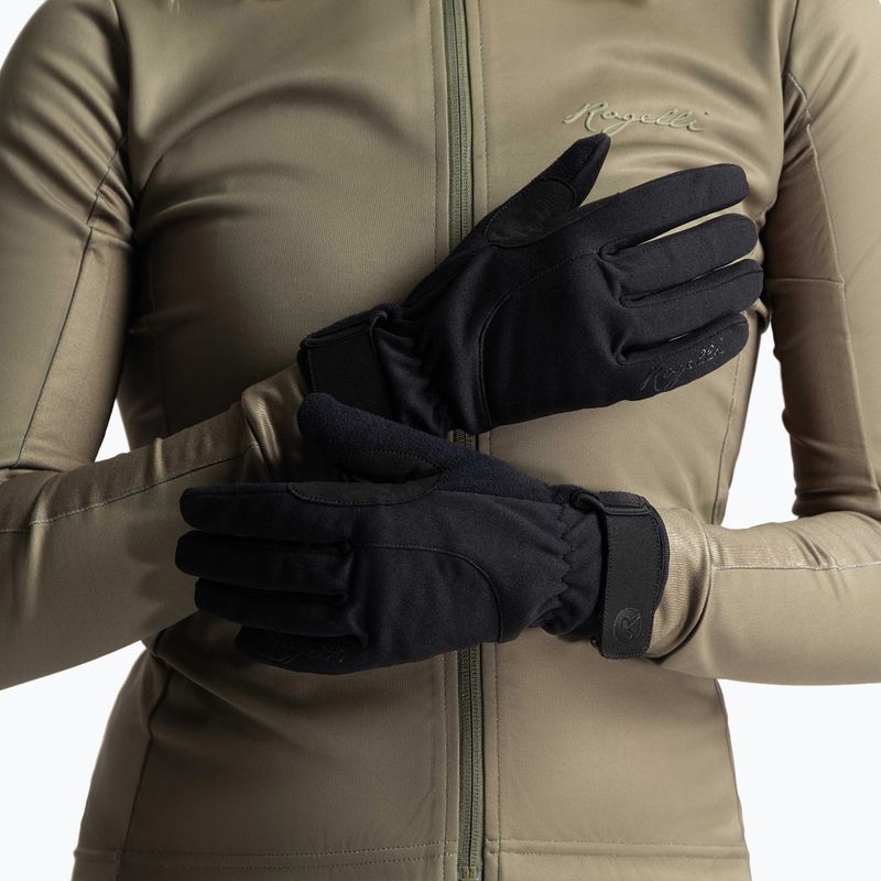 Dámske cyklistické rukavice Rogelli Core II Winter Windproof W black 9