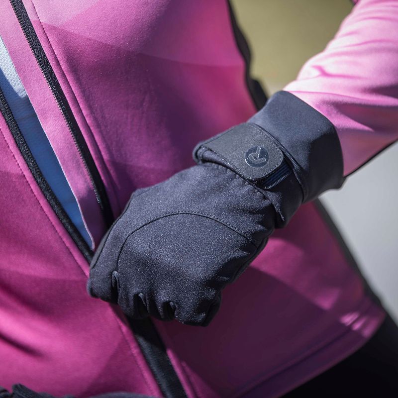 Dámske cyklistické rukavice Rogelli Core II Winter Windproof W black 12