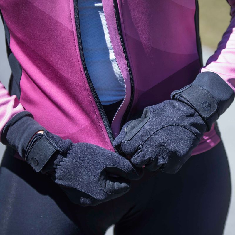 Dámske cyklistické rukavice Rogelli Core II Winter Windproof W black 14