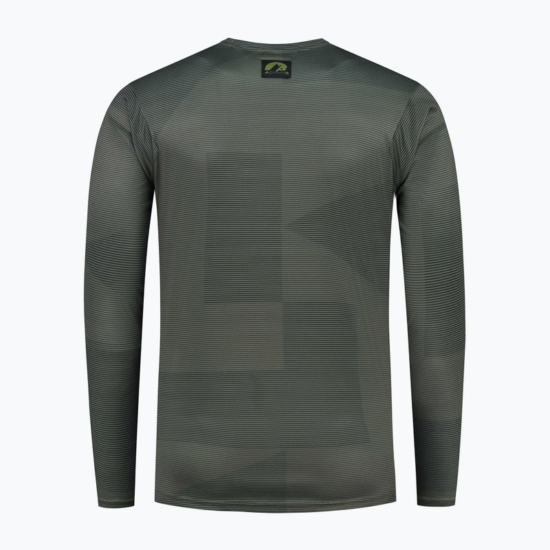 Rogelli Advntr Core army green pánske cyklistické tričko s dlhým rukávom 5