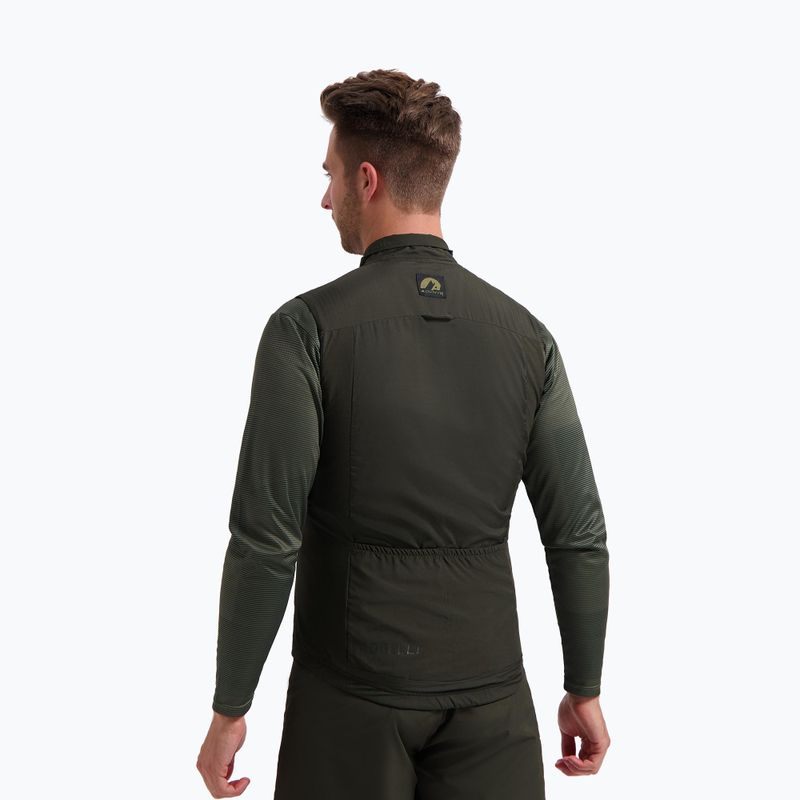 Rogelli Advntr Zateplená army green pánska cyklistická vesta 2