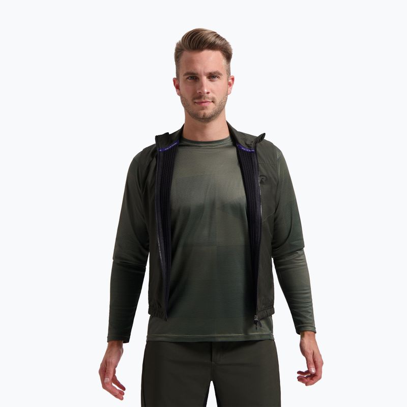 Rogelli Advntr Zateplená army green pánska cyklistická vesta 3