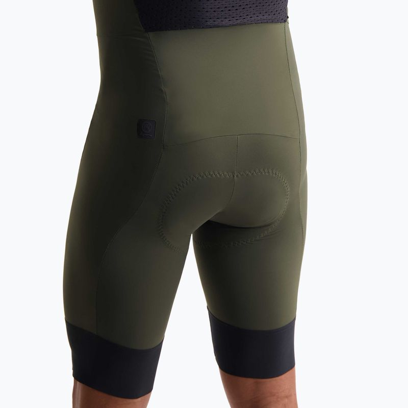 Rogelli Signature Bib Short pánske cyklistické šortky zelené 3