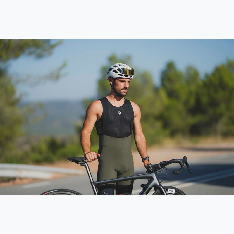 Rogelli Signature Bib Short pánske cyklistické šortky zelené 7