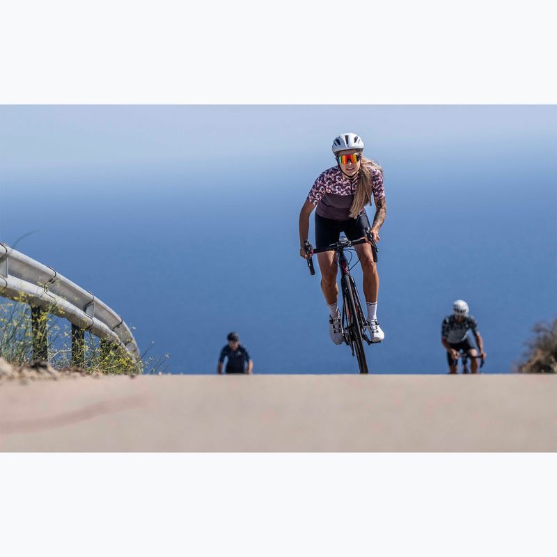 Dámsky cyklistický dres Rogelli Essential Graphic burgundy/coral 6