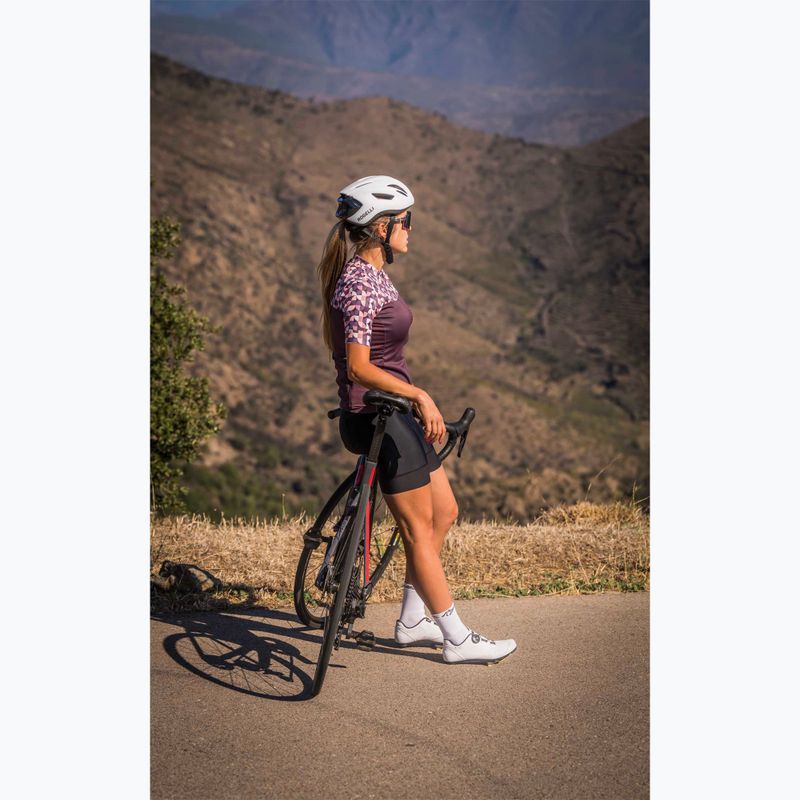 Dámsky cyklistický dres Rogelli Essential Graphic burgundy/coral 8