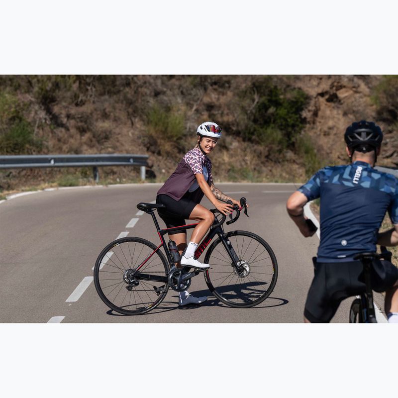 Dámsky cyklistický dres Rogelli Essential Graphic burgundy/coral 9