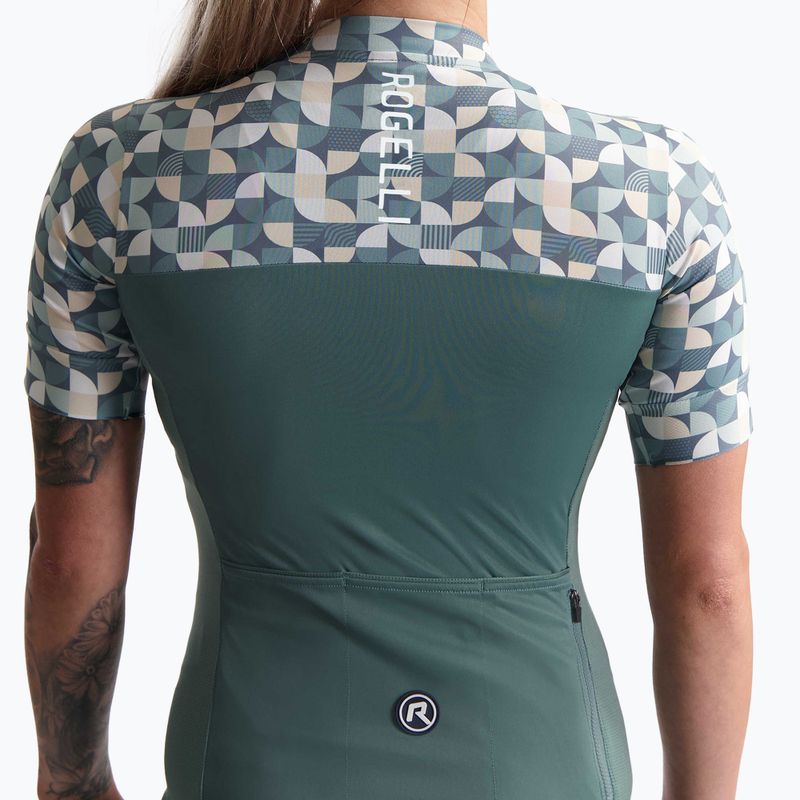 Dámsky cyklistický dres Rogelli Essential Graphic mint/yellow 3