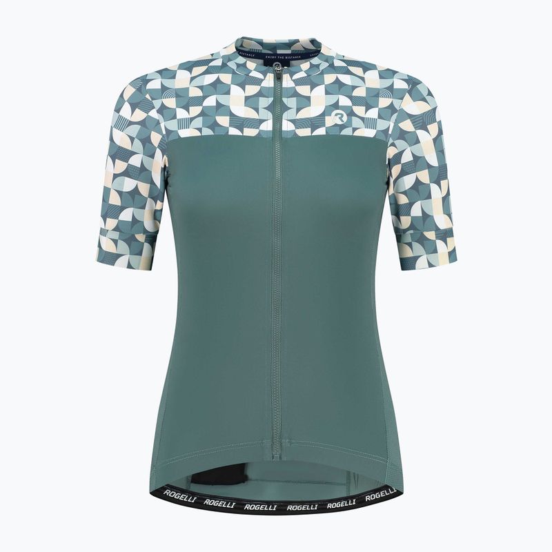 Dámsky cyklistický dres Rogelli Essential Graphic mint/yellow 4