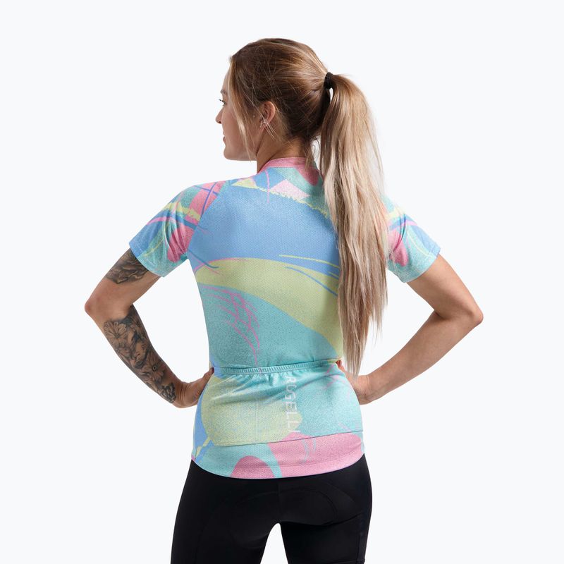 Dámsky cyklistický dres Rogelli Vintage blue/pink 2