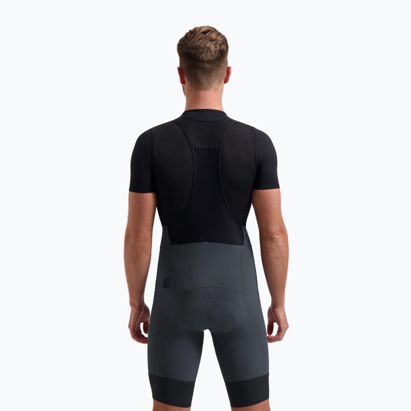 Rogelli Signature Bib Short pánske cyklistické šortky šedé 2