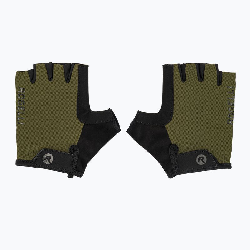 Rogelli Core army green pánske cyklistické rukavice 2