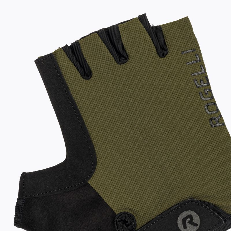 Rogelli Core army green pánske cyklistické rukavice 5