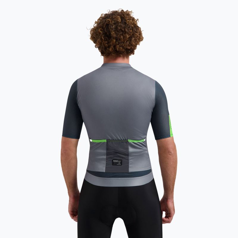 Pánsky cyklistický dres Rogelli Fast grey / turguoise 2