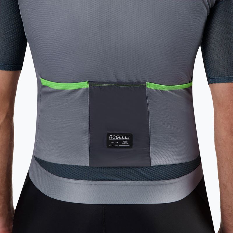 Pánsky cyklistický dres Rogelli Fast grey / turguoise 5