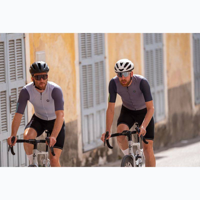 Pánsky cyklistický dres Rogelli Fast grey / turguoise 13