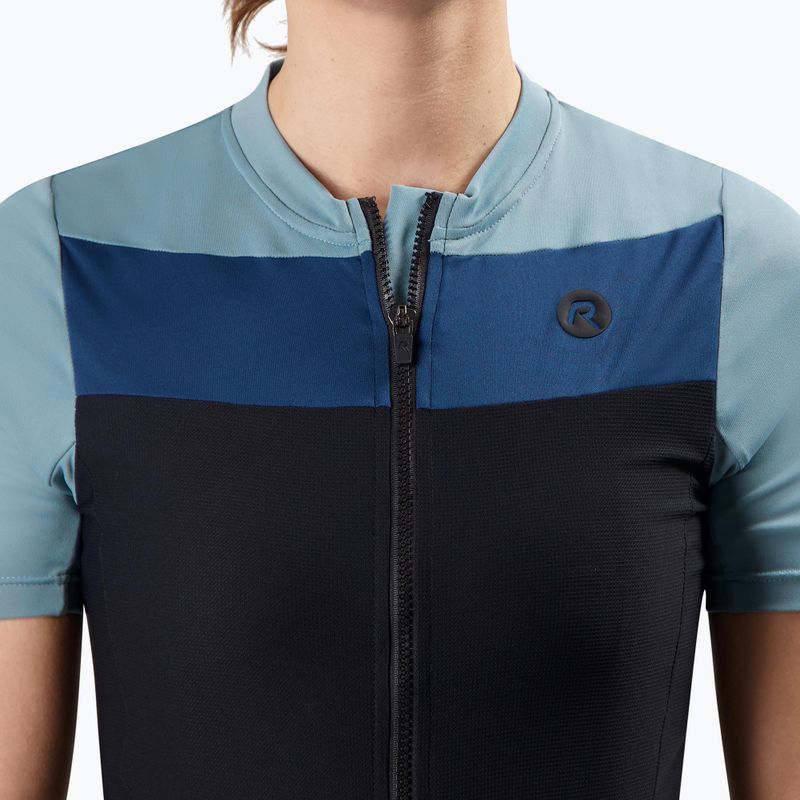 Dámsky cyklistický dres Rogelli Core Block W black/blue/dark blue 3
