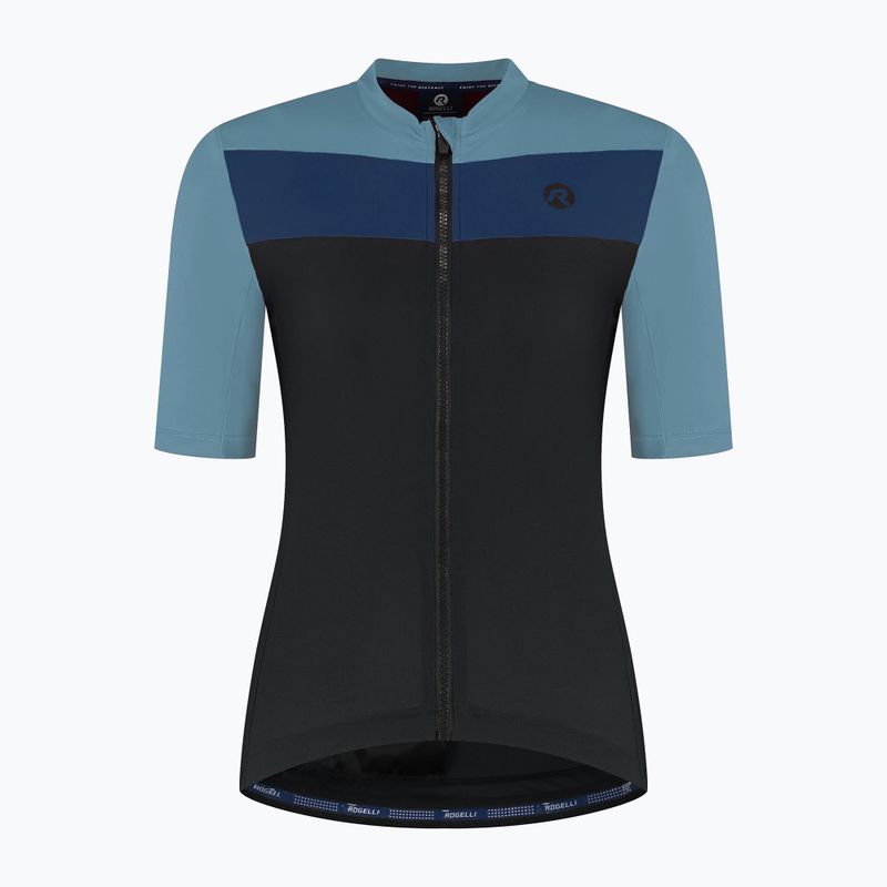 Dámsky cyklistický dres Rogelli Core Block W black/blue/dark blue 6