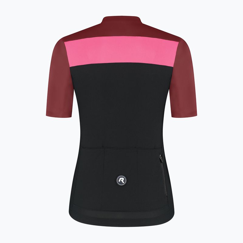 Dámsky cyklistický dres Rogelli Core Block W black/bordeaux/pink 8
