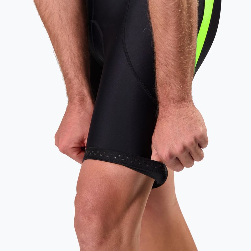 Rogelli Core Bib Short pánske cyklistické šortky black/fluor yellow 5