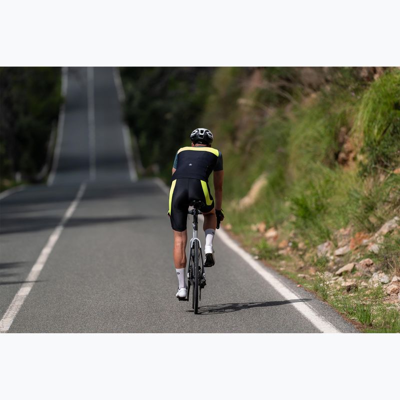 Rogelli Core Bib Short pánske cyklistické šortky black/fluor yellow 10