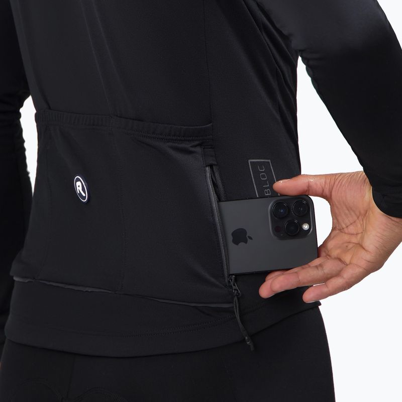 Pánsky cyklistický dres longsleeve Rogelli Essential II black 6