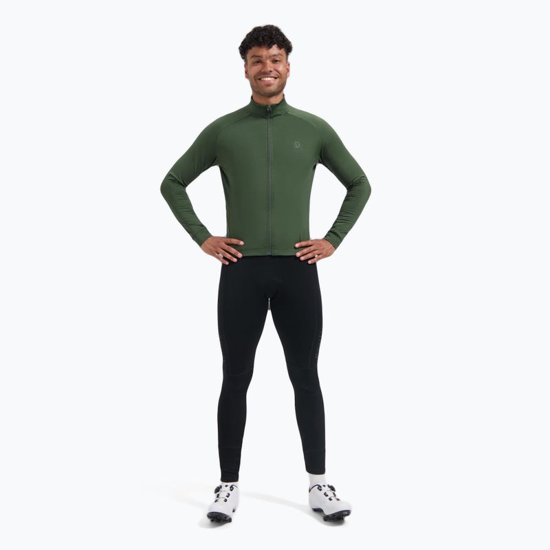 Pánsky cyklistický dres longsleeve Rogelli Essential II green 2