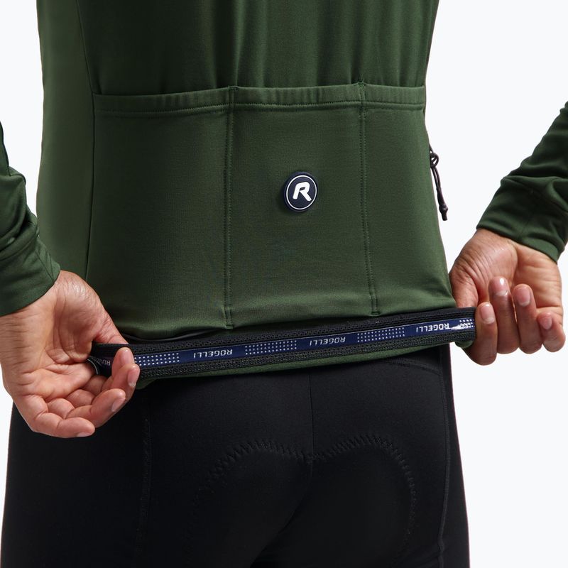 Pánsky cyklistický dres longsleeve Rogelli Essential II green 5