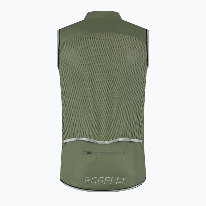 Pánska cyklistická vesta Rogelli Core army green 4